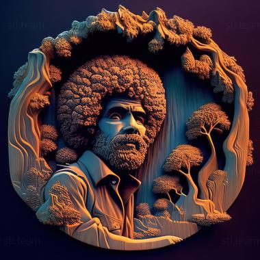 3D model Bob Ross American artist (STL)